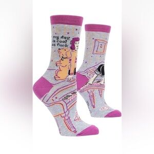 “My Dog Is Cool As F!*#” Women’s Crew Socks